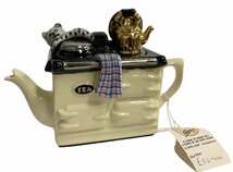 Teapottery ティーポッタリー オーブン デザイン ティーポット 猫 TEA 茶器 インテリア 洋食器_画像1