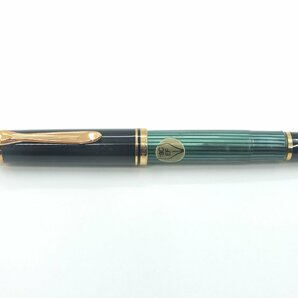 【z26772】未使用・保管品 PELIKAN ペリカン 万年筆 SOUVERAN スーベレーン ペン先 18C-EF ストライプ グリーン×ブラック 格安スタートの画像5