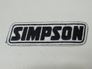  Simpson Logo embroidery SIMPSON patch helmet Biker rare design former times Logo Mark old car badge that time thing Showa era Logo embroidery free shipping 7