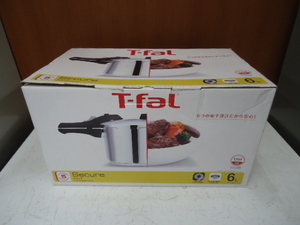 1円～★T-fal ティファール 片手式 圧力鍋 圧力なべ Secure セキュア 6L 6合 4-6人用 調理器具 IH対応 箱あり