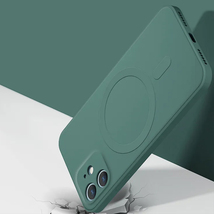 iPhone SE、8 シリコン ケース 緑 MagSafe対応 アイフォン マグセーフ Apple_画像6