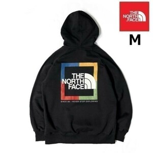 1円～!売切!【正規新品】THE NORTH FACE◆W NOV GRAPHIC HOODIE パーカー US限定 バックプリント 裏起毛 アウトドア(M)黒 181130-30