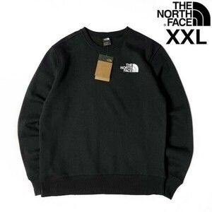 1円～!売切!【正規新品】THE NORTH FACE◆LOGO PULLOVER CREW トレーナー スウェット US限定 裏起毛 男女兼用 ロゴ入り(XXL)黒① 181130-22