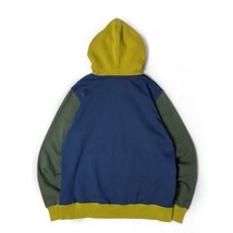 1円～!売切!【正規新品】THE NORTH FACE◆COLOR BLOCK PULLOVER HOODIE パーカー US限定 ドッキングカラー 刺繍 裏起毛(XL)緑 青 181130-35_画像6