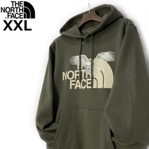 1円～!売切!【正規新品】THE NORTH FACE◆AMERICANA PULLOVER HOODIE パーカー グラフィック イーグル US限定 裏起毛(XXL)カーキ 181130-33_画像2