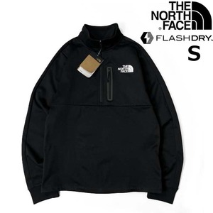 1円～!売切!【正規新品】THE NORTH FACE◆PIONEER PEAK 1/4 ZIP トラックジャケット US限定 速乾 FLASHDRY ストレッチ(S)黒 180915-35