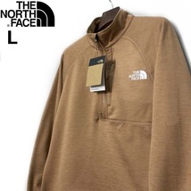 1円～!売切!【正規新品】THE NORTH FACE◆CANYONLANDS 1/2-ZIP JACKET トラックジャケット ハーフジップ US限定 裏起毛(L)茶 180915-40_画像2