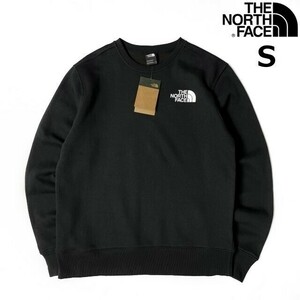 1円～!売切!【正規新品】THE NORTH FACE LOGO PULLOVER CREW トレーナー スウェット US限定 男女兼用 裏起毛 ロゴプリント(S)黒①181130-22