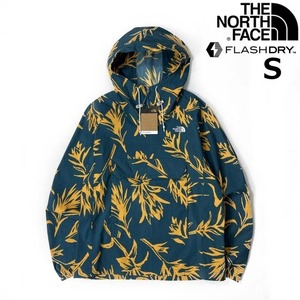 1円～!売切!【正規新品】THE NORTH FACE◆CLASS V PULLOVER マウンテンパーカー US限定 ロゴ刺繍 速乾 パッカブル(S)青 黄 総柄 180915-15