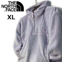 1円～!売切!【正規新品】THE NORTH FACE◆W LUXE OSITO HOODIE フリース US限定 ボア オシト ふわふわ 裏起毛 ロゴ刺繍(XL)紫 181024-15_画像2