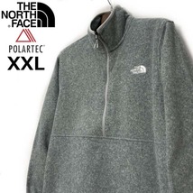 1円～!売切!【正規新品】THE NORTH FACE◆ALPINE POLARTEC 100 1/2-ZIP JACKET フリース ハーフジップ US限定 軽量(XXL)グレー 181024-35_画像2