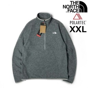 1円～!売切!【正規新品】THE NORTH FACE◆ALPINE POLARTEC 100 1/2-ZIP JACKET フリース ハーフジップ US限定 軽量(XXL)グレー 181024-35