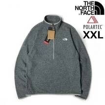 1円～!売切!【正規新品】THE NORTH FACE◆ALPINE POLARTEC 100 1/2-ZIP JACKET フリース ハーフジップ US限定 軽量(XXL)グレー 181024-35_画像1