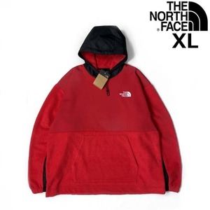 1円～!売切!【正規新品】THE NORTH FACE◆NOVELTY FLEECE JACKET フリース プルオーバー US限定 ふわふわ 男女兼用(XL)赤 181024-120