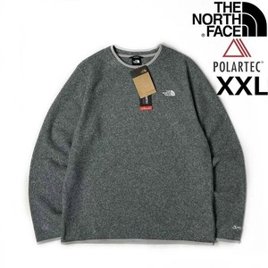 1円～!売切!【正規新品】THE NORTH FACE◆ALPINE POLARTEC 100 CREW フリース US限定 軽量 ポーラテック 男女兼用(XXL)グレー181024-30