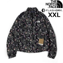 1円～!売切!【正規新品】THE NORTH FACE◆W HYDRENALINE PULLOVER ウインドパーカー US限定 速乾 軽量 等高線(XXL)黒 花柄 総柄 180915-15_画像1