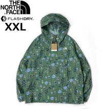 1円～!売切!【正規新品】THE NORTH FACE◆CLASS V PULLOVER マウンテンパーカー US限定 速乾 パッカブル(XXL)緑 ボタニカル柄 180915-15_画像3