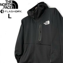 1円～!売切!【正規新品】THE NORTH FACE◆PIONEER PEAK FULLZIP HOODIE トラックジャケット パーカー US限定 速乾 裏起毛(L)黒 180915-45_画像2