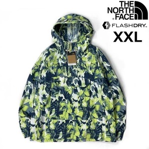 1円～!売切!【正規新品】THE NORTH FACE◆PRINTED CLASS V PULLOVER マウンテンパーカー US限定 刺繍 速乾 パッカブル(XXL)緑 総柄180915-5