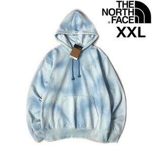 1円～!売切!【正規新品】THE NORTH FACE◆DYE RECYCLED PULLOVER HOODIE パーカー US限定 後染め 裏起毛(XXL)青 水色 タイダイ柄 181130-5