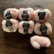 ◆【未使用】毛糸 キッドモヘア 40g・76m×6巻 ピンク_画像1