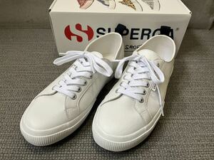 SUPERGA スペルガ 2750レザー EFGLU（White） スニーカー 白ホワイト EU41 USA8 UK7 26.0cm