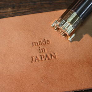 made in JAPAN　No.74 刻印　レザークラフト　ヌメ革に　メタルスタンプ　革細工　ハンドメイドに　手打ち刻印　打刻印