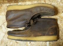 良品 Clarks 本革ワラビーブーツ US7.5M 茶 35425 クラークス_画像9