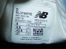 良品 NEW BALANCE 本革使用 ML574WYE US9 水色 ニューバランス_画像8