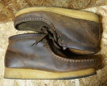 良品 Clarks 本革ワラビーブーツ US7.5M 茶 35425 クラークス_画像8