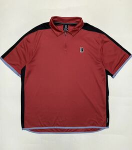 送料無料 90s USA製 NIKE ナイキ ジップ ポロシャツ タイガーウッズ ゴルフ ヴィンテージ OLD NIKE