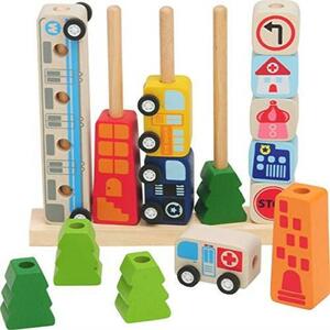 * free shipping wooden toy intellectual training toy so-to& count site stick through . string through .... playing number playing car car birthday 1 -years old 2 -years old 3 -years old man 