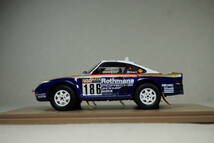 1/43 タバコデカール加工 メッジ ダカール 優勝 spark Porsche 959 1986 Dakar winner #186 Metge ポルシェ パリダカ ロスマンズ Rothmans_画像3