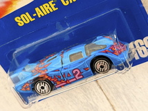 ブルーカード■ソレアー ＣＸ４ SOL-AIRE CX4 青■*難 1992 US版 HOT WHEELS ホットウィール_画像2