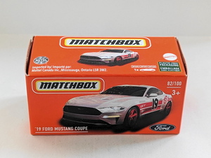 ●フォード マスタング クーペ '19 FORD MUSTANG COUPE●POWER GRABS MATCHBOX マッチボックス