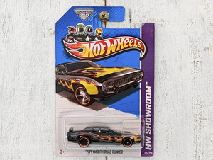 プリマス ロードランナー '71 PLYMOUTH ROAD RUNNER 黒■2013 US版 HOT WHEELS ホットウィール