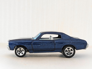 ▽1/64 LOOSE▽シェビー シェベル ＳＳ '70 CHEVY CHEVELLE SS 青▽1999 HOT WHEELS ホットウィール