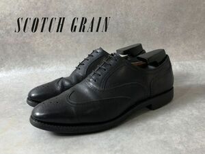 SCOTCH GRAIN●ウィングチップ レザー シューズ 革靴●スコッチグレイン HIROKAWA