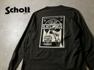 Schott●Lサイズ●WORKERS UNION プリント L/S Tee ロンT●ショット