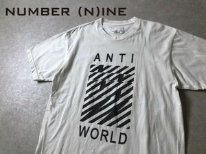 NUMBER NINE●STUDIOUS別注●ANTI WORLD プリント TEE Tシャツ●ナンバーナイン