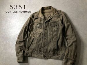 5351POUR LES HOMMES●ヴィンテージウォッシュ トラッカー ジャケット●プールオム