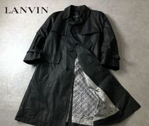 LANVIN●豪華裏地デザイン●シングル トレンチ コート●ランバン_画像1