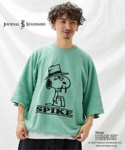 22s/s●JOURNAL STANDARD●別注PEANUTS SPIKE プリント カットオフ スウェット トレーナー●ジャーナルスタンダード