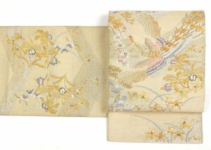 ■明綴（つづれ）■正絹袋帯　金糸使用　豪華鳳凰とオリエンタル花文　e-30