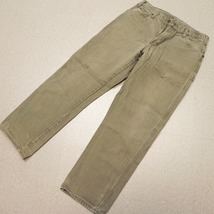 l494★ 雰囲気抜群 古着 Dickies ディッキーズ ◆ ダック素材 ペインターパンツ ワークパンツ ◆ オリーブ系 W34 相当 即決 ★_画像1