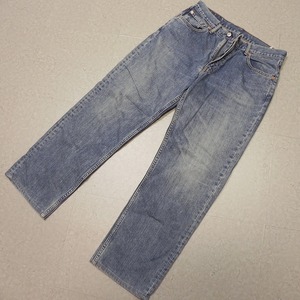 l497★ Levi's 533 リーバイス ユーズド加工 ジーンズ ストレート デニム パンツ W33 古着 即決 ★