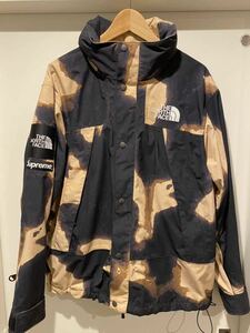 Supreme シュプリーム 21AW THE NORTH FACE ブリーチデニム マウンテンジャケット Bleached Denim Print Mountain Jacket ブラック Lサイズ