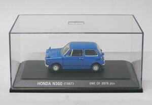 ② 1/43 エブロ EBBRO HONDA N360 TS 1967 (BLUE) ホンダ Nコロ ミニカー モデルカー