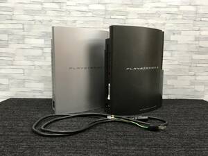 63☆PS3 CECHL00 SS/CECHH00_MG METAL GEAR SOLID4 LIMITED EDITION PlayStation3 プレ3 サテンシルバー まとめ2台 通電OK 写真追加有り