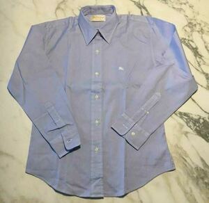 Burberrys Burberry z shirt sax blue blur light Burberry Burberry light blue tops cotton M 9 9 number cotton 100% BURBERRY BURBERRYS